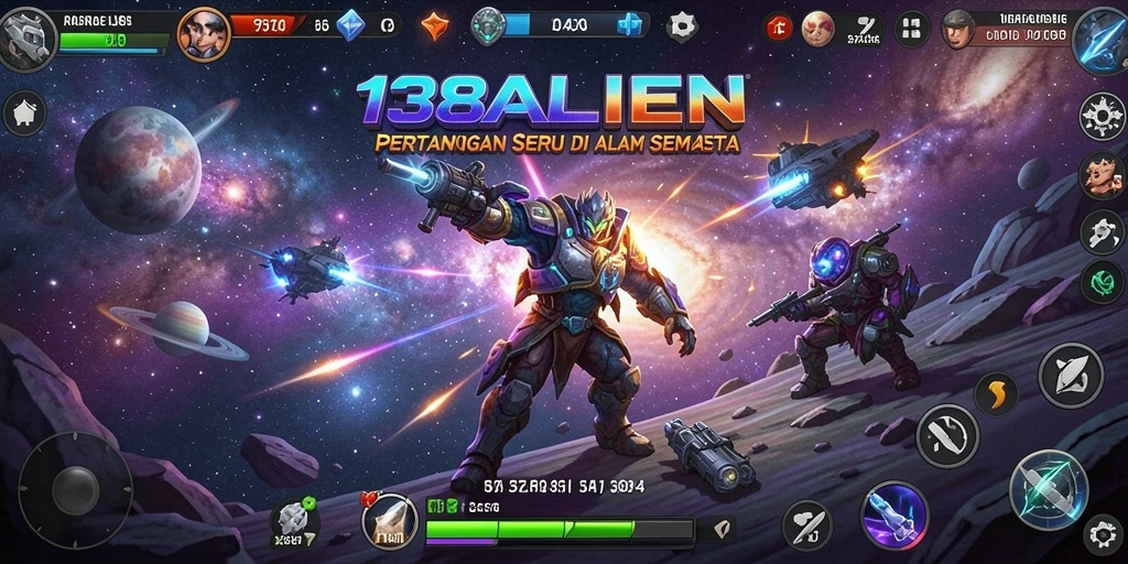 Tampilan seru pertempuran luar angkasa di 138ALIEN.