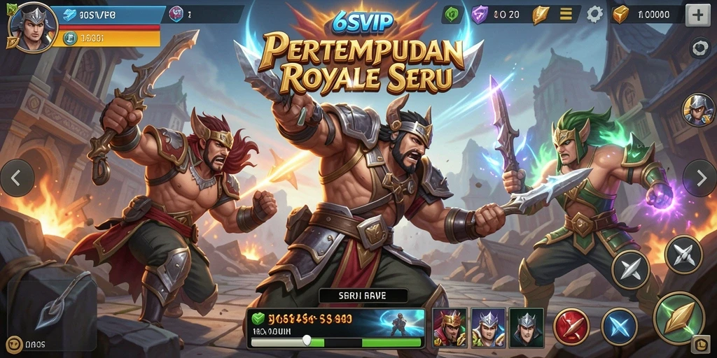 Tangkapan layar gameplay mendebarkan dari 6SVIP dalam pertempuran Battle Royale.