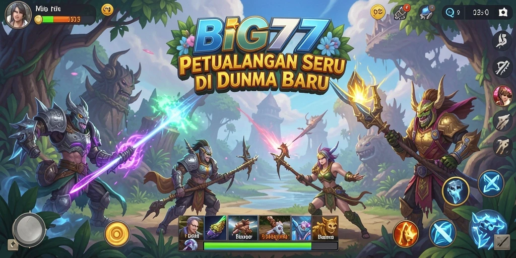 Screenshot BIG77 menampilkan aksi seru dalam dunia petualangan.