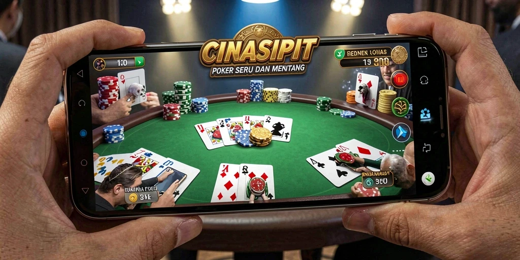Tampilan gameplay poker yang menarik dan penuh aksi di CINASIPIT.