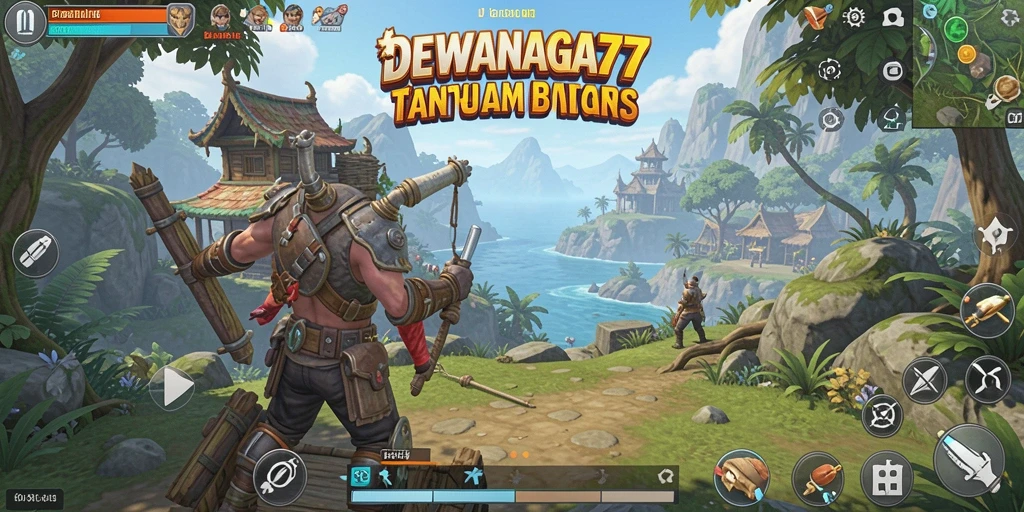 Screenshot DEWANAGA77 menampilkan eksplorasi dunia terbuka yang menakjubkan.