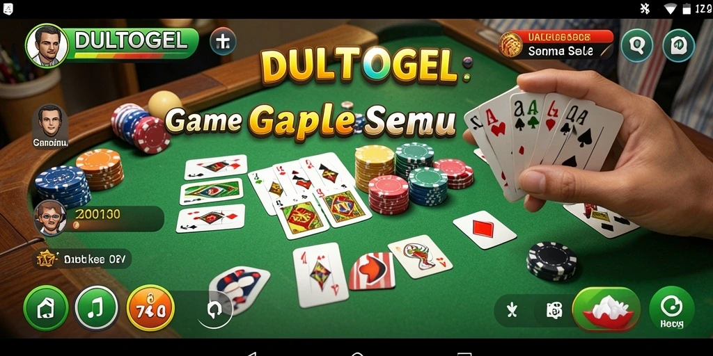 Tampilan gameplay Gaple yang menarik di DULTOGEL.