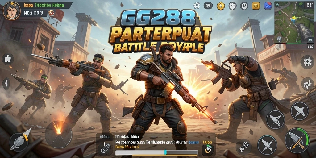 Gameplay seru di dalam GG288 saat bertempur dalam Battle Royale.