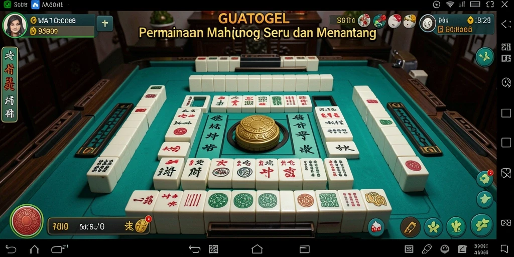 Screenshot gameplay GUATOGEL yang menampilkan papan Mahjong yang menantang.