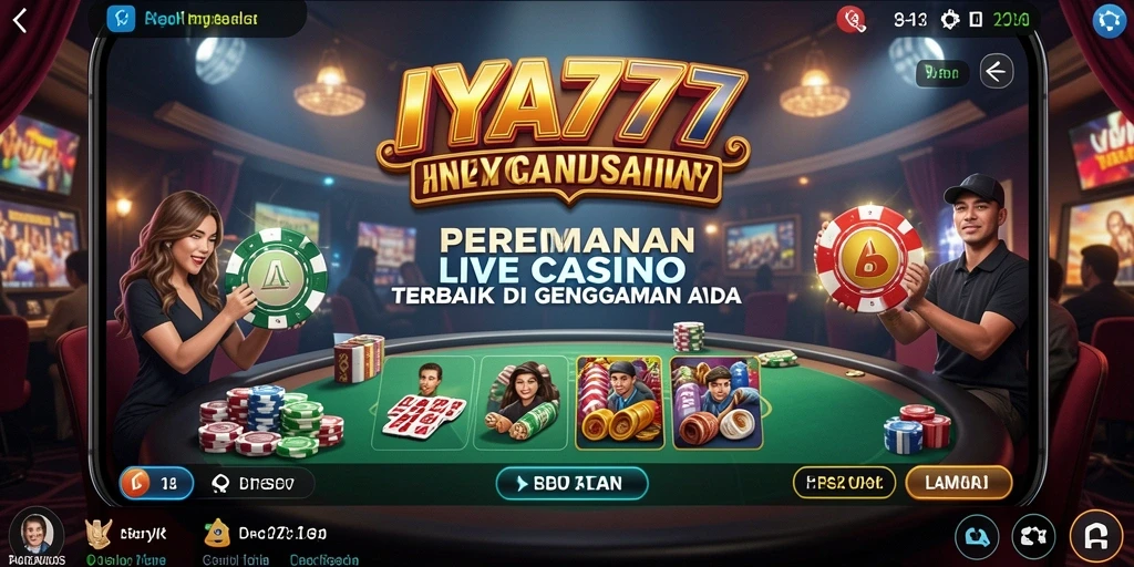 Tampilan menarik gameplay Live Casino di IYA777.