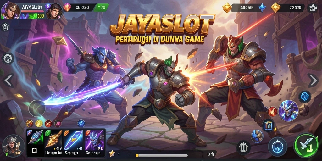Tampilan gameplay seru JAYASLOT dalam pertarungan mendebarkan.