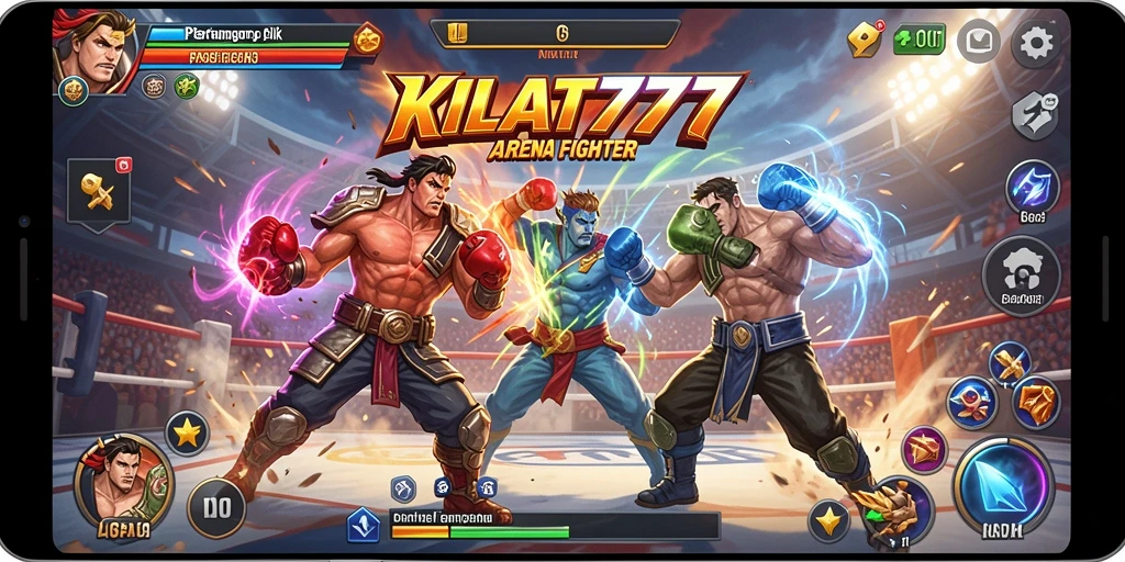 Gameplay KILAT777 menunjukkan aksi pertarungan yang mendebarkan.