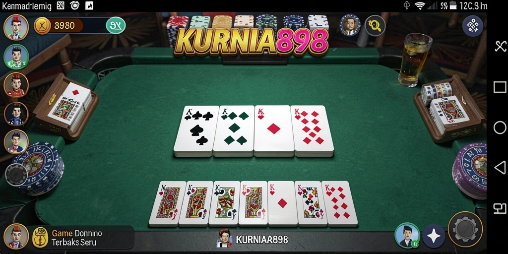 Screenshot gameplay <strong>KURNIA898</strong> yang menunjukkan aksi seru di Domino.