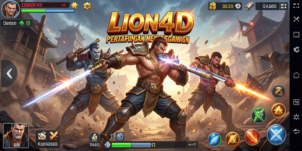 Gameplay seru di LION4D dengan pertarungan intens.