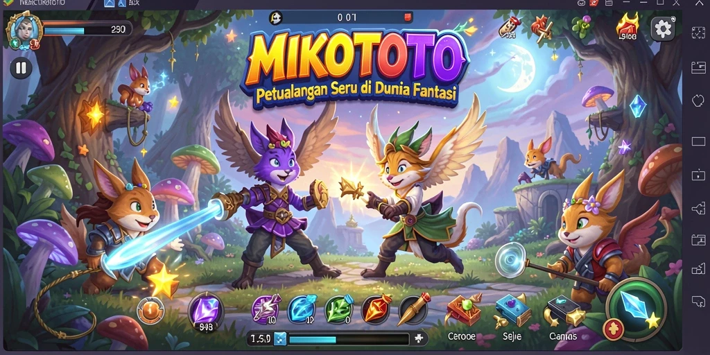 Tangkapan layar gameplay MIKOTOTO yang menunjukkan petualangan seru.