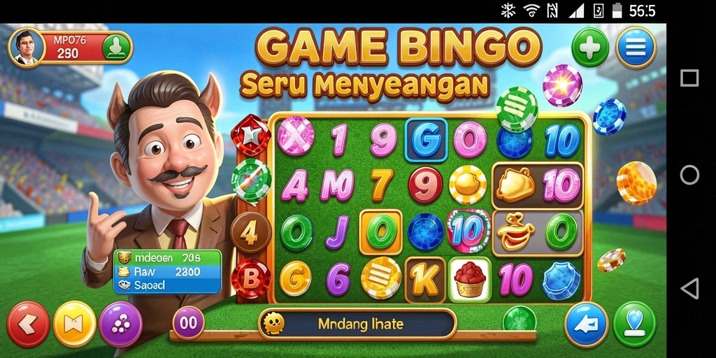 Tampilan gameplay seru MPO76 saat pemain bersaing dalam Bingo.