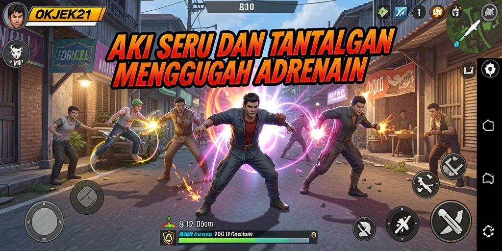 Tampilan gameplay seru dalam OKJEK21 dengan aksi mendebarkan.