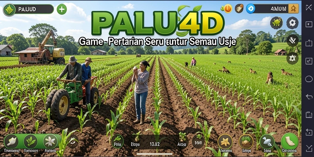 Tampilan gameplay PALU4D dengan suasana pertanian yang hidup.