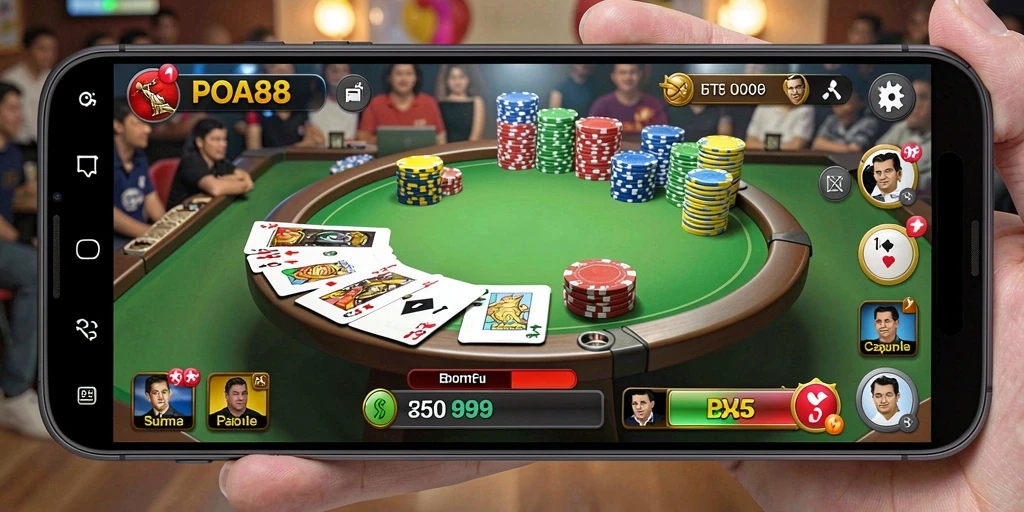 Screenshot POA88 menampilkan gameplay Gaple yang menyenangkan.