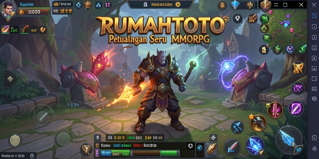 Gameplay RUMAHTOTO yang mendebarkan dan penuh aksi di dunia MMORPG.
