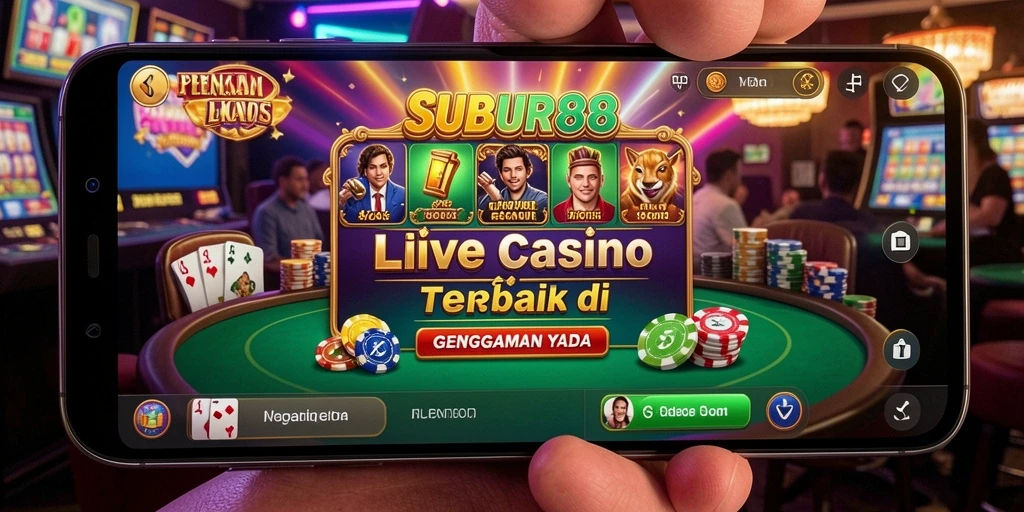 Tampilan gameplay menarik SUBUR88 dalam sesi Live Casino.
