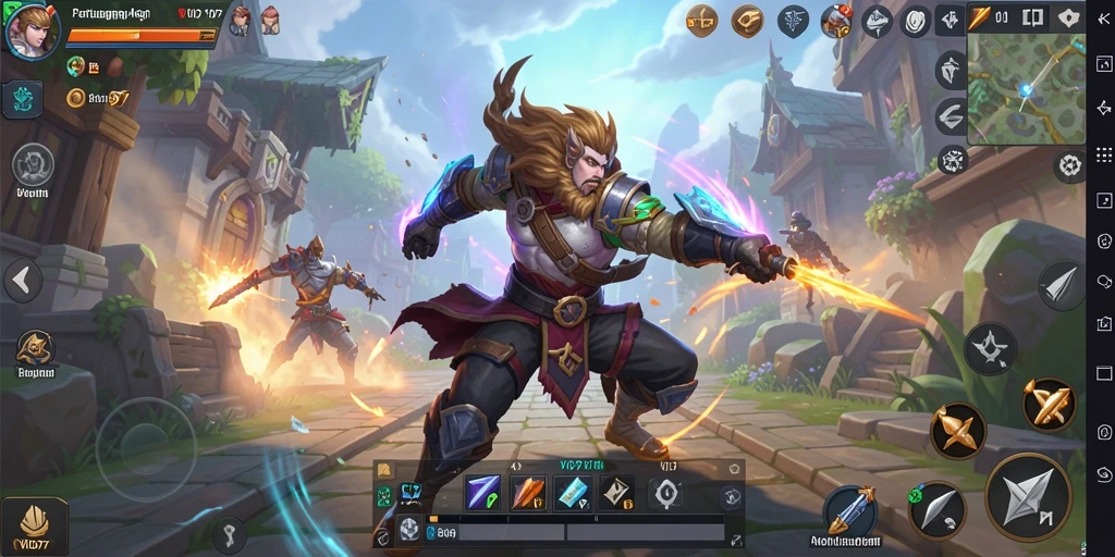Tampilan gameplay menegangkan dalam petualangan ARPG VIO77.